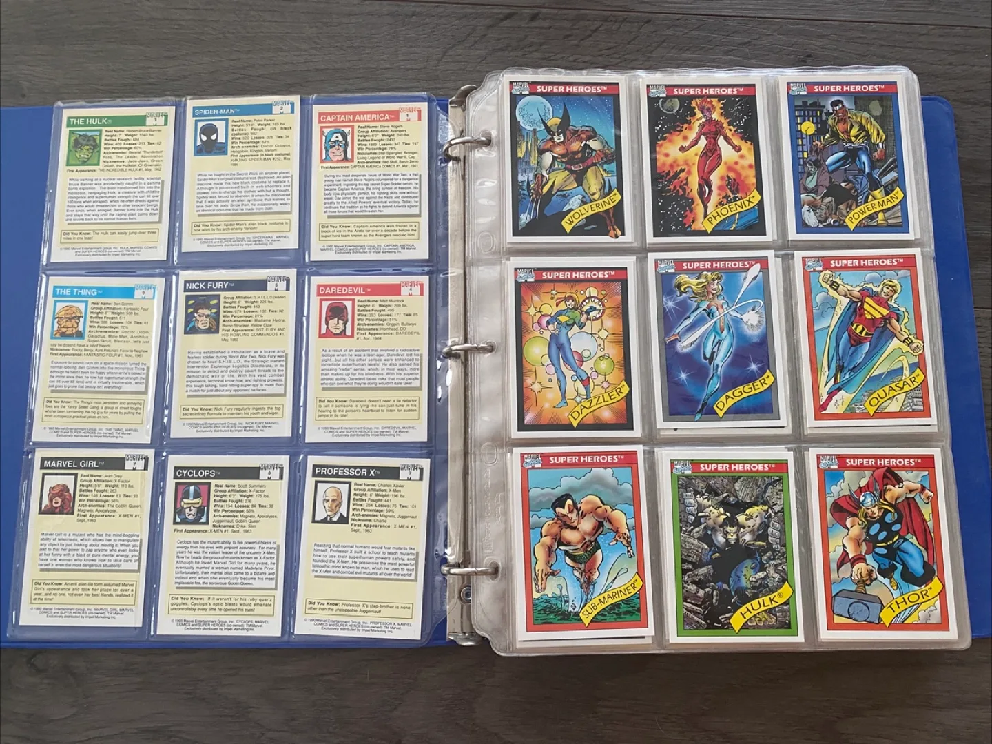 1990 Marvel Universe Comics Series 1 Trading Card Set 1-162 image indicator(2)