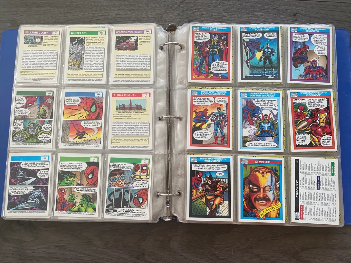 1990 Marvel Universe Comics Series 1 Trading Card Set 1-162 image indicator(6)