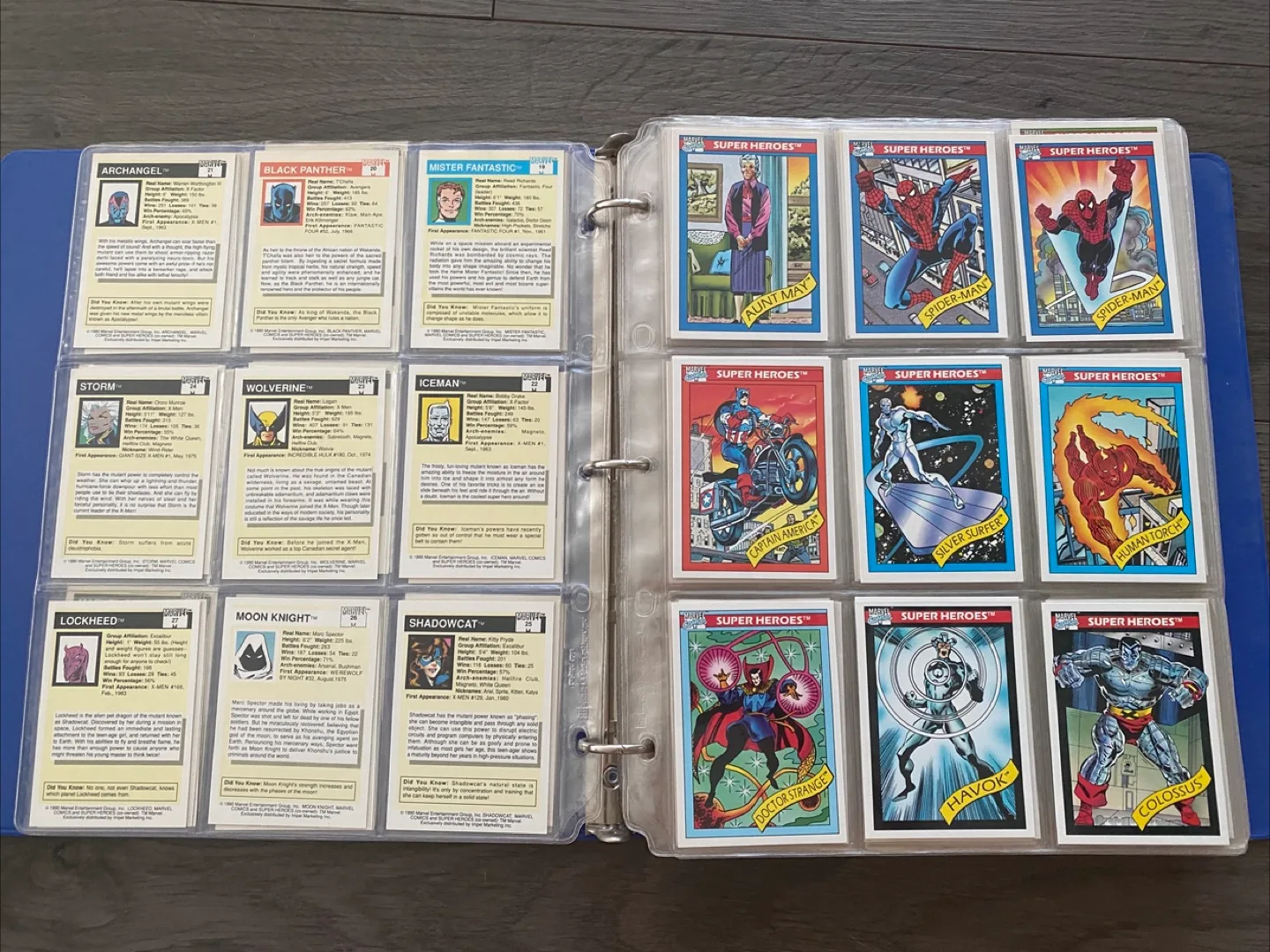 1990 Marvel Universe Comics Series 1 Trading Card Set 1-162 image indicator(4)