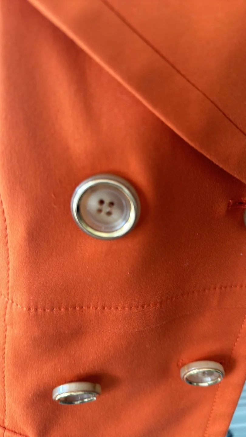 HALLHUBER Burnt Orange mid-length trench * Euro size 34 US XS image indicator(4)