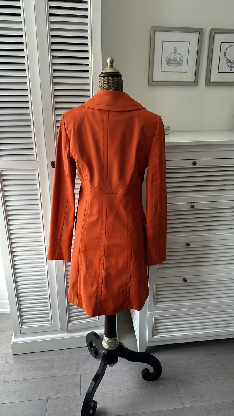 HALLHUBER Burnt Orange mid-length trench * Euro size 34 US XS image indicator(2)