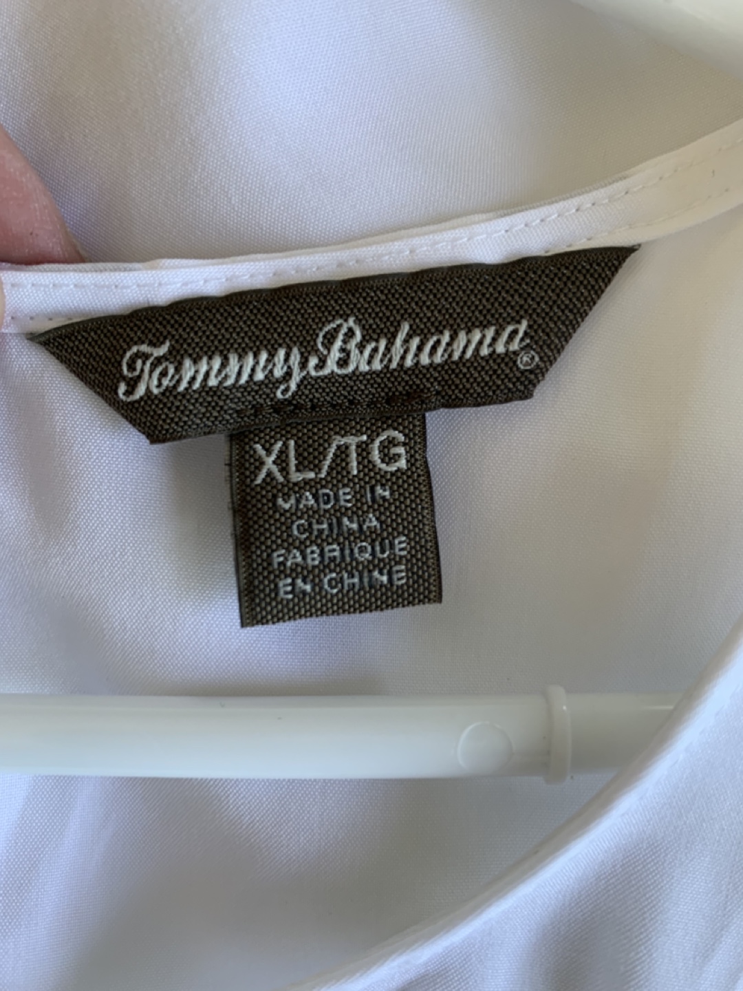 Tommy Bahama White Sleeveless Top XL/TG