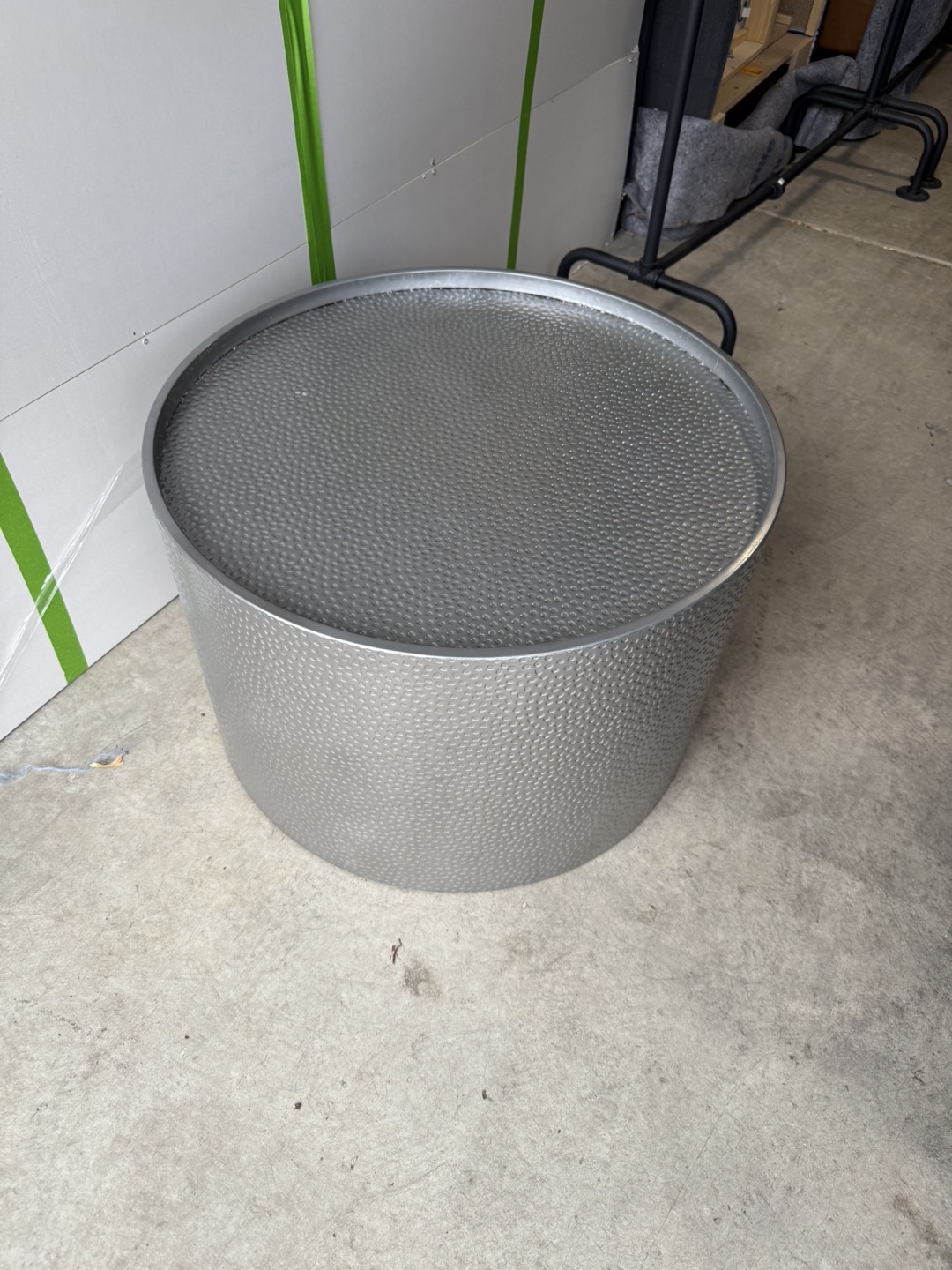 Silver Metal Coffee Table