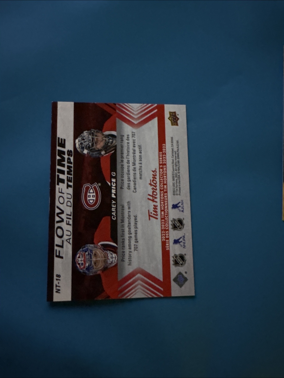 Flow of Time Tim’s hockey card Hockey Card - photo 2