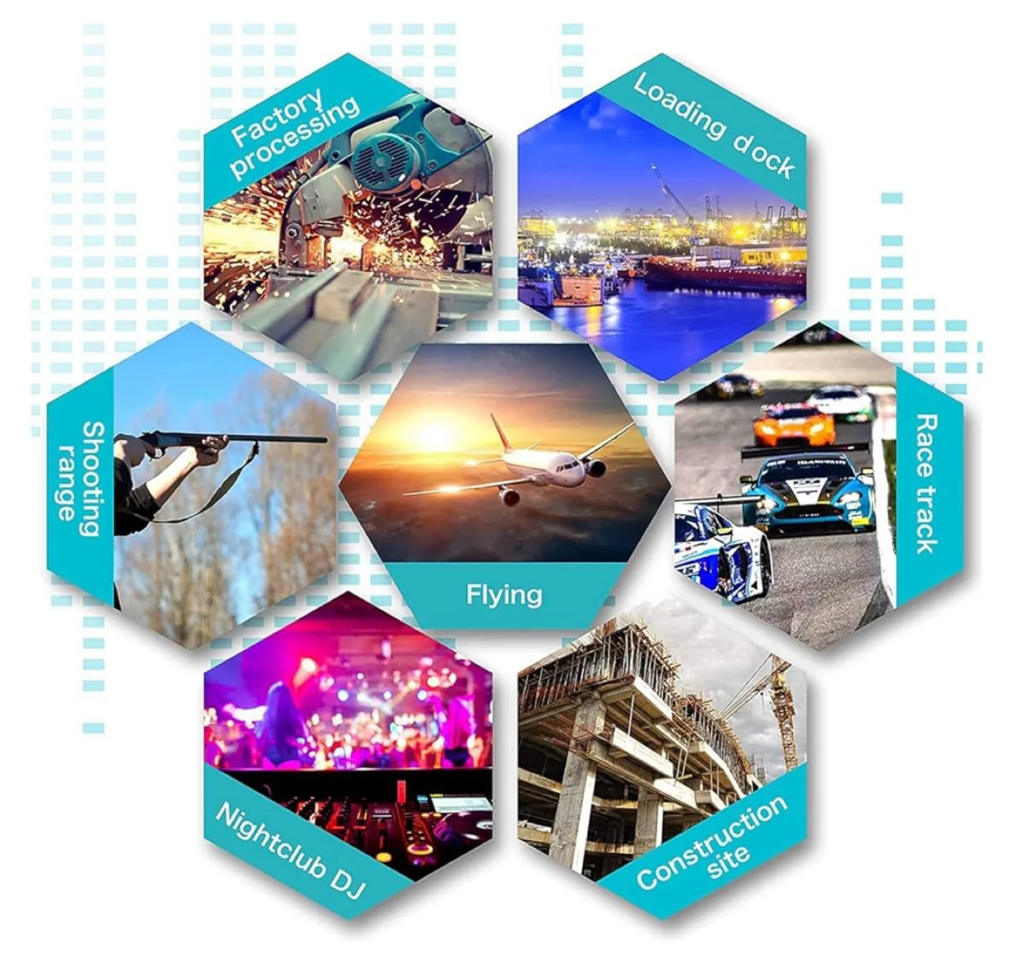 Multi-Coloured Earplugs image indicator(6)