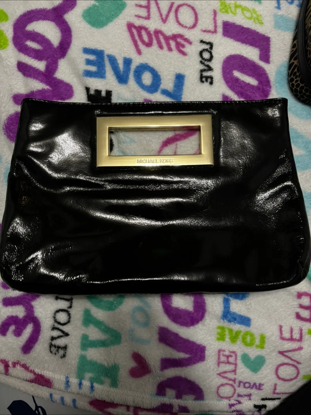 Michael Kors Black Clutch thumbnail