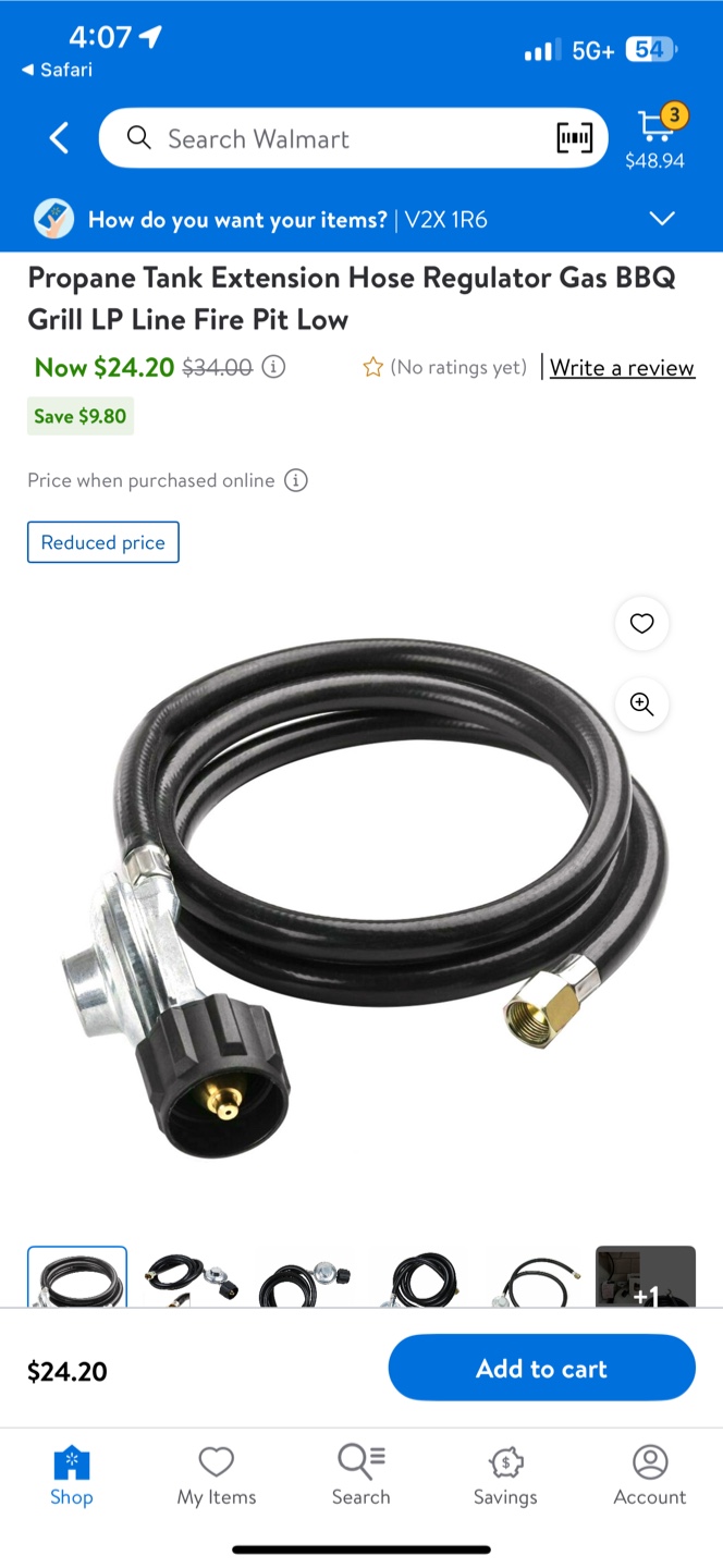 BBQ Propane Tank Extension Hose