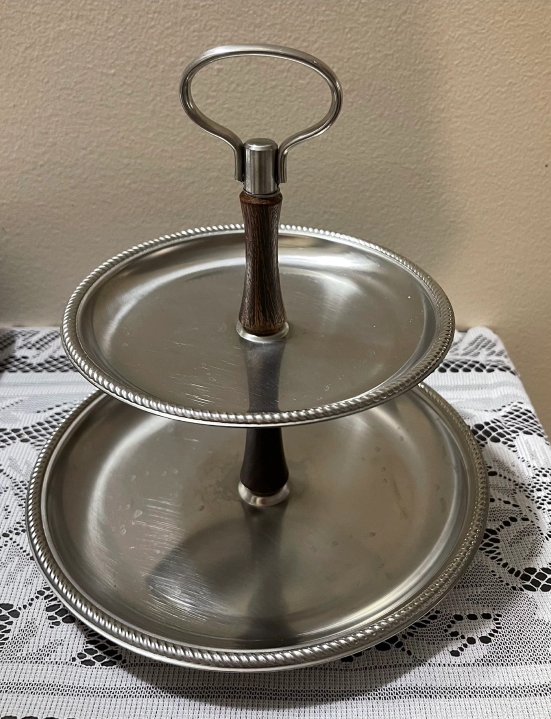🌱 Small Two-Tiered Stainless Steel Serving Stand - photo 2