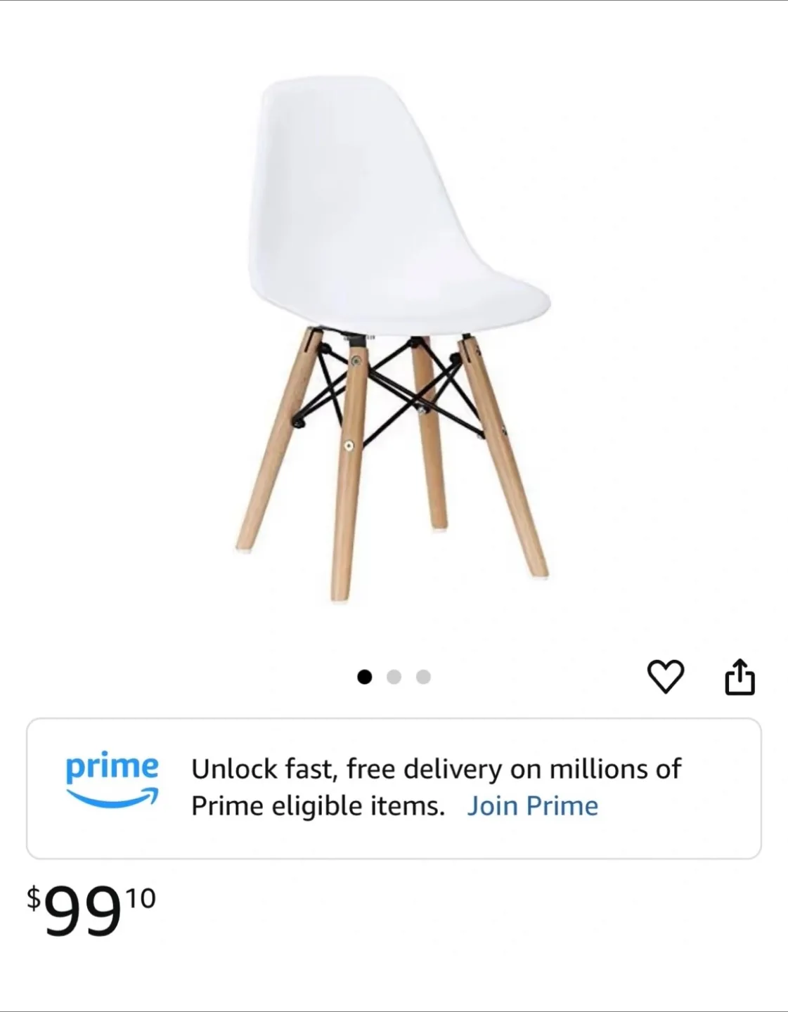 IKEA Modern White Plastic and Wood Chair image indicator(4)