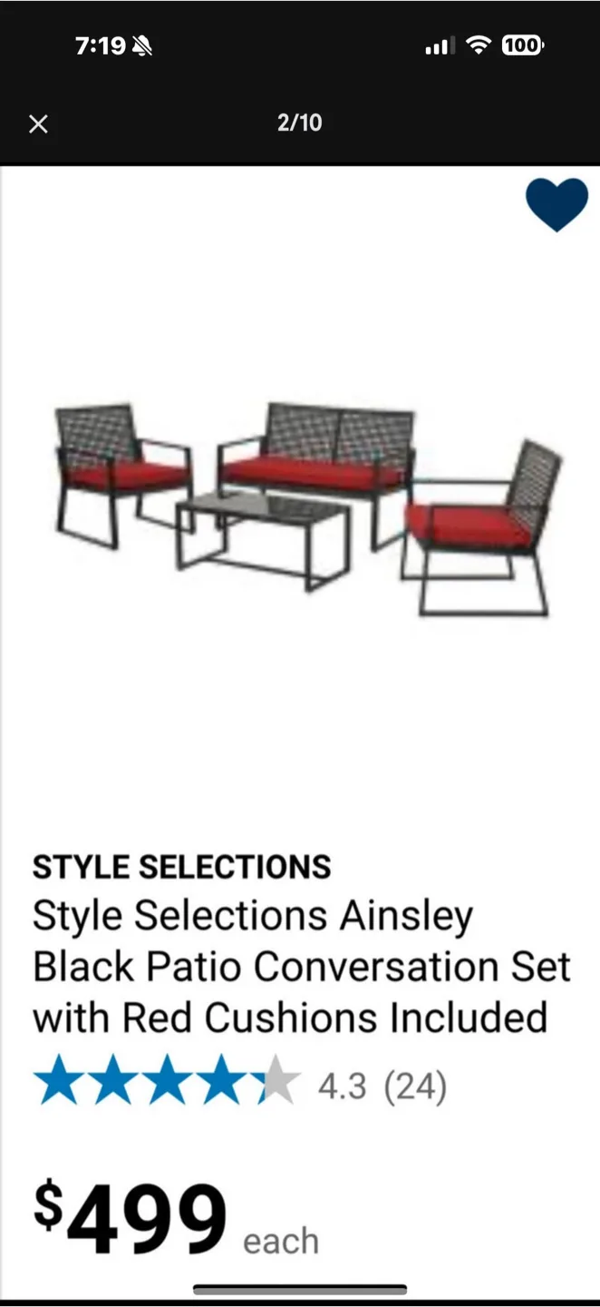 Style Selections Ainsley 4-Piece Patio Conversation Set image indicator(3)