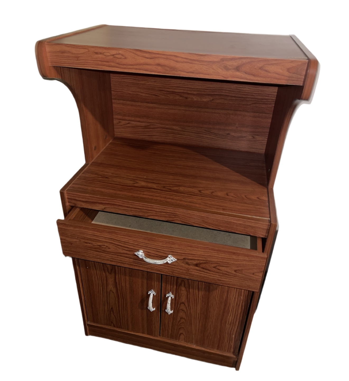 Wooden Microwave Cart/Coffee Station Cabinet with Drawer