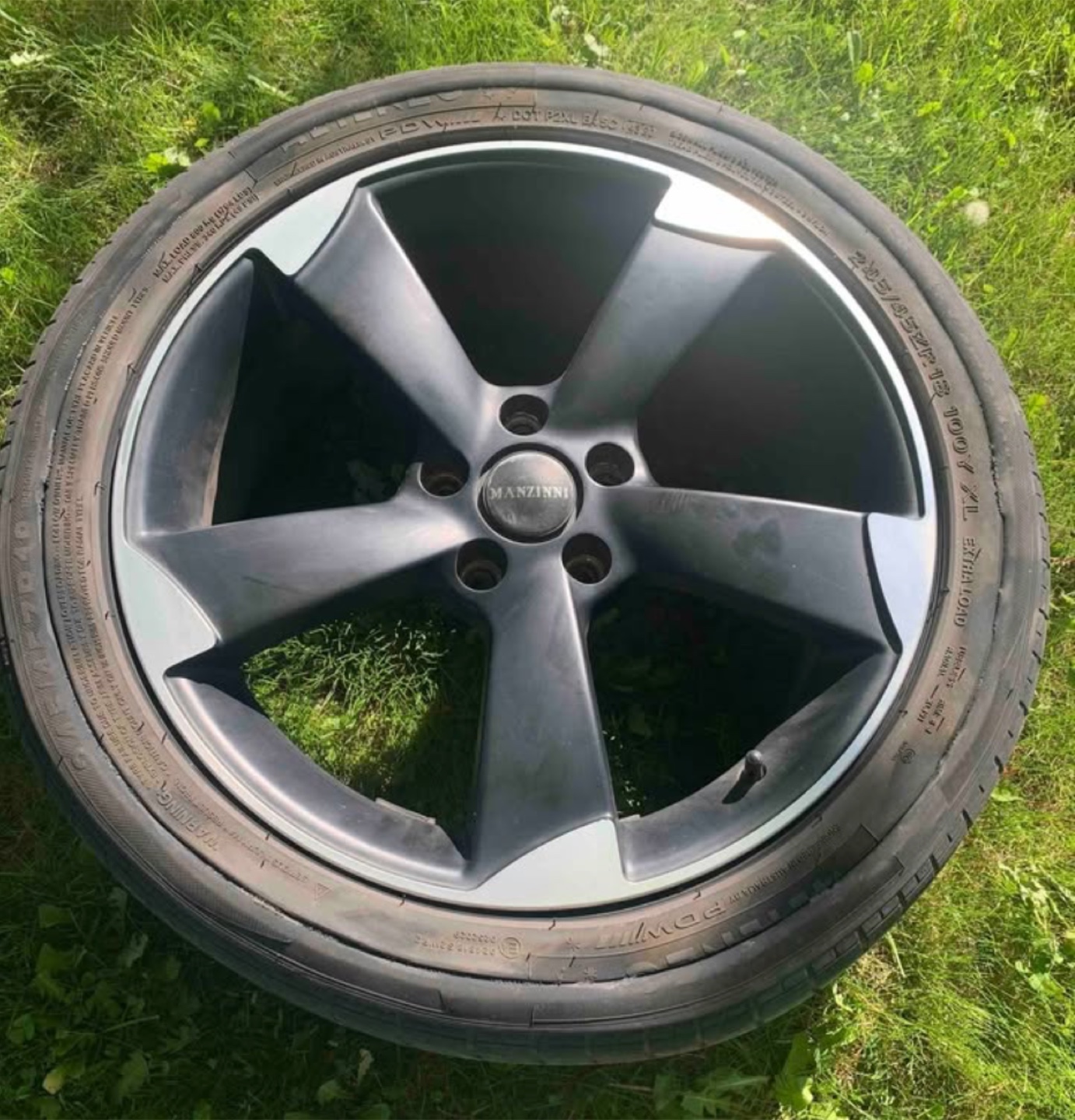 4 Matte Black Alloy Rims and Tire - photo 2