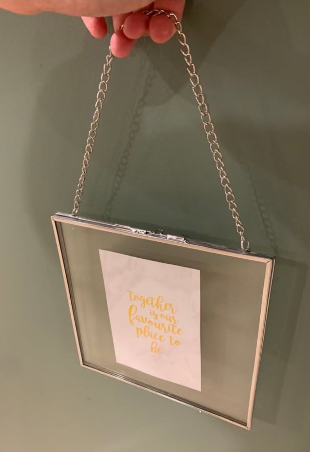 Hanging Glass Picture Frame