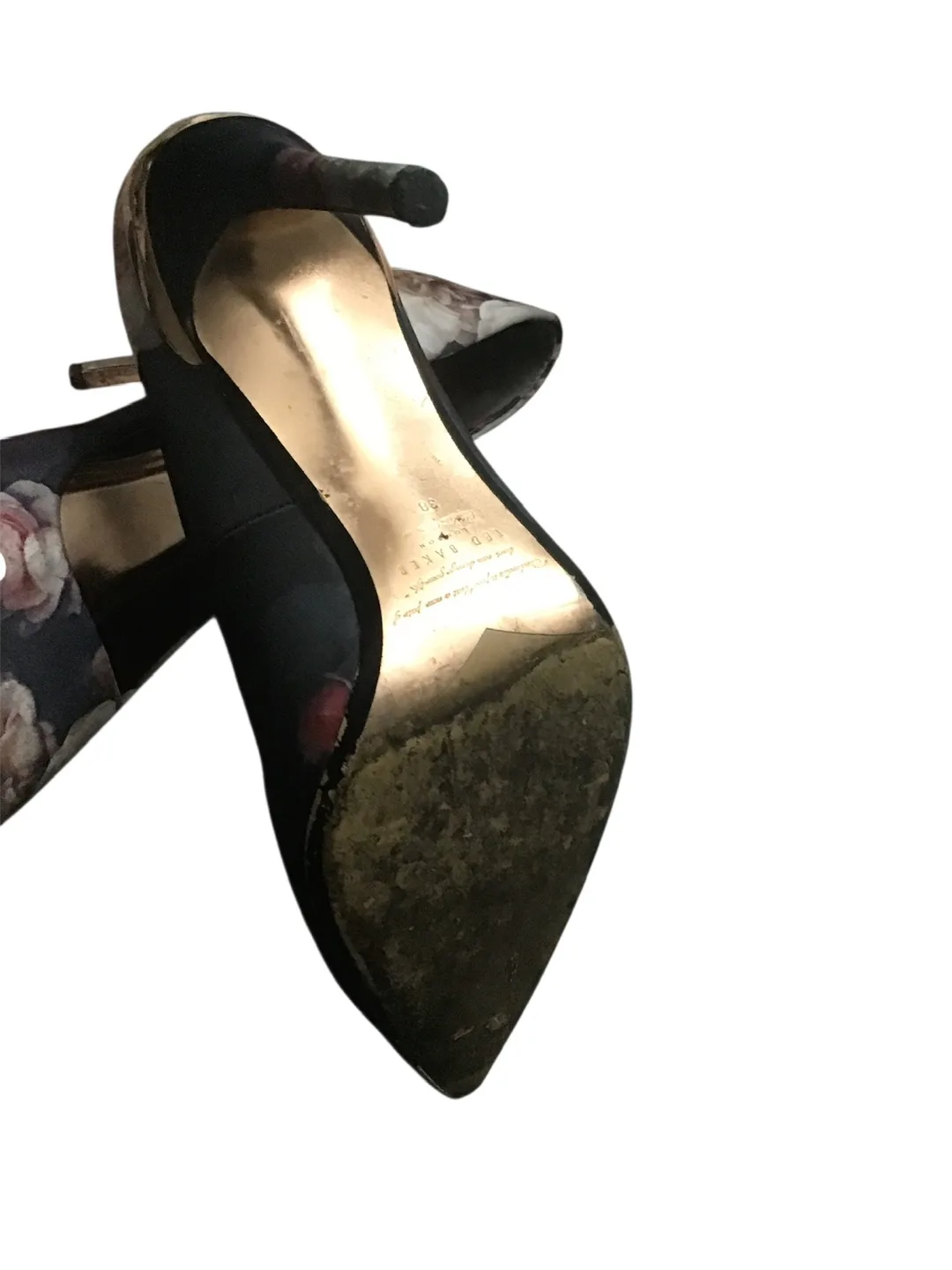 Ted Baker satin Floral Print Stiletto Heels image indicator(4)