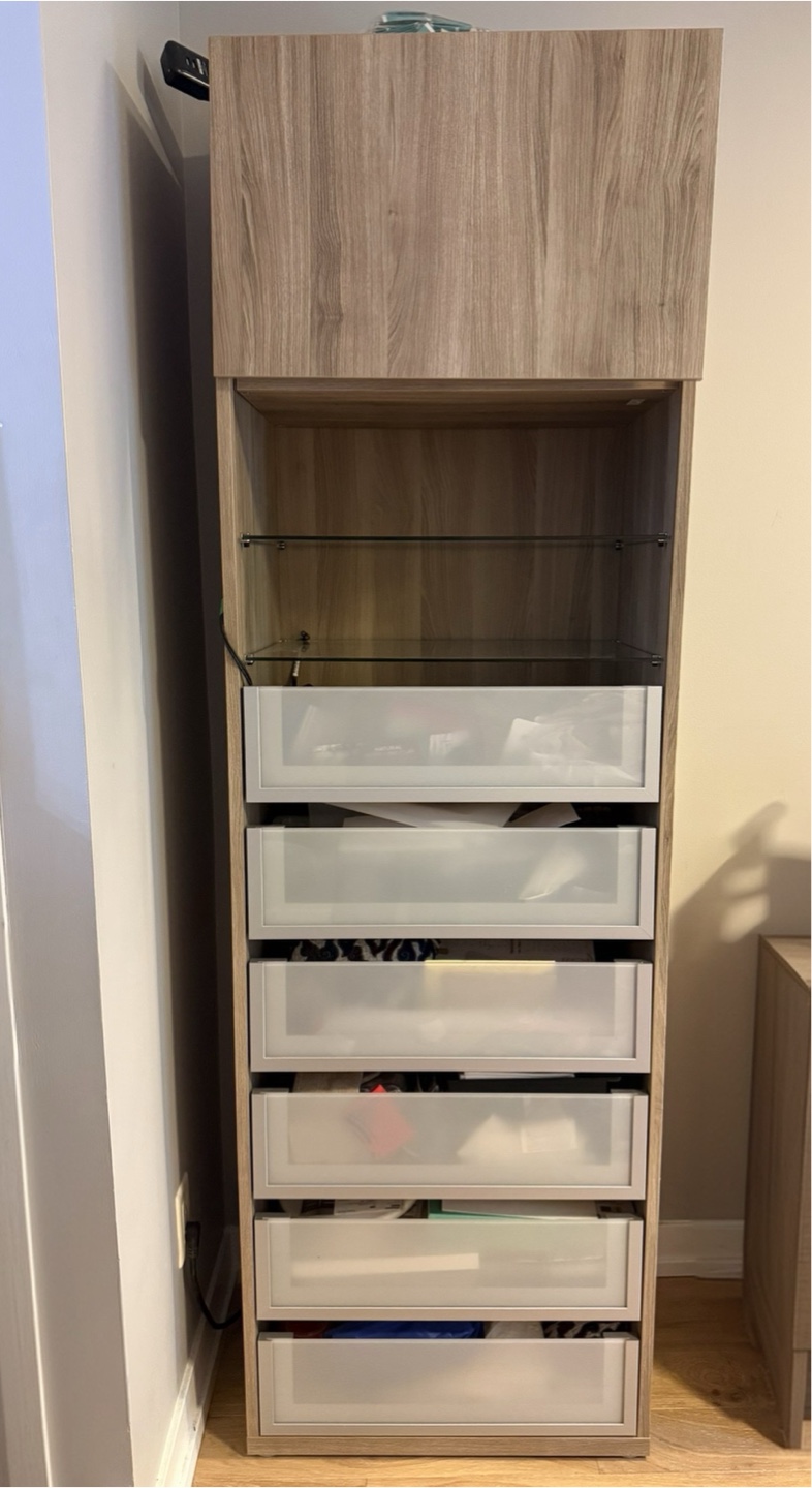 BESTA Frame w/ 6 Drawers, 2 Shelves, 1 Cabinet - Walnut effect