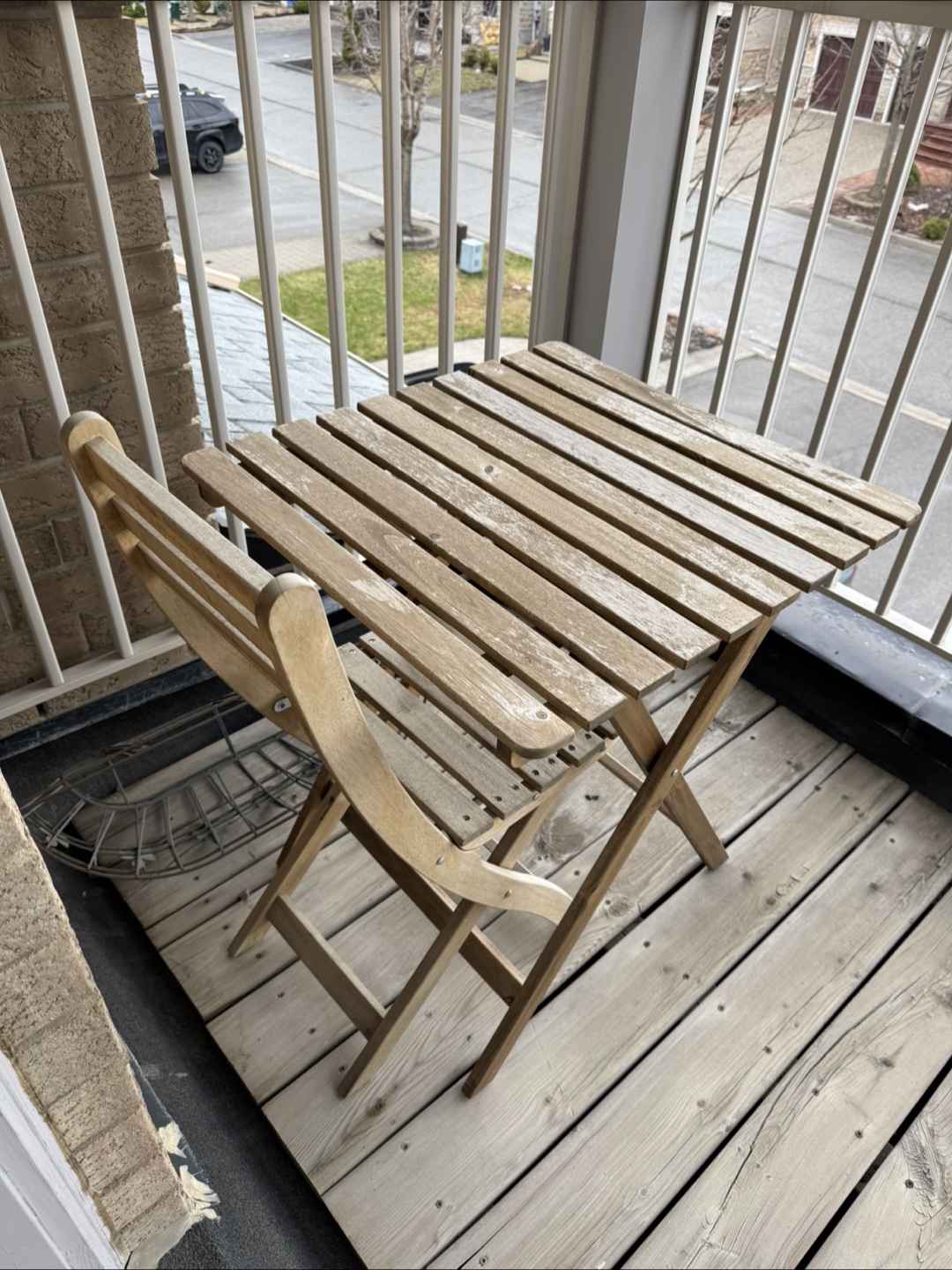 Wooden Folding Table and Chair Set IKEA