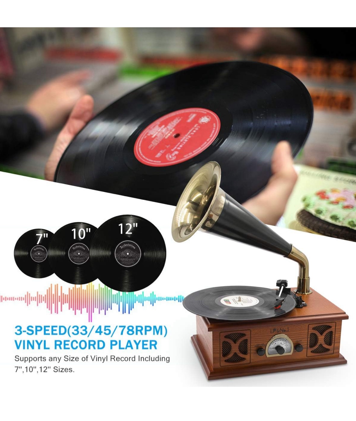 LP&NO.1 Vintage Record Player - photo 4