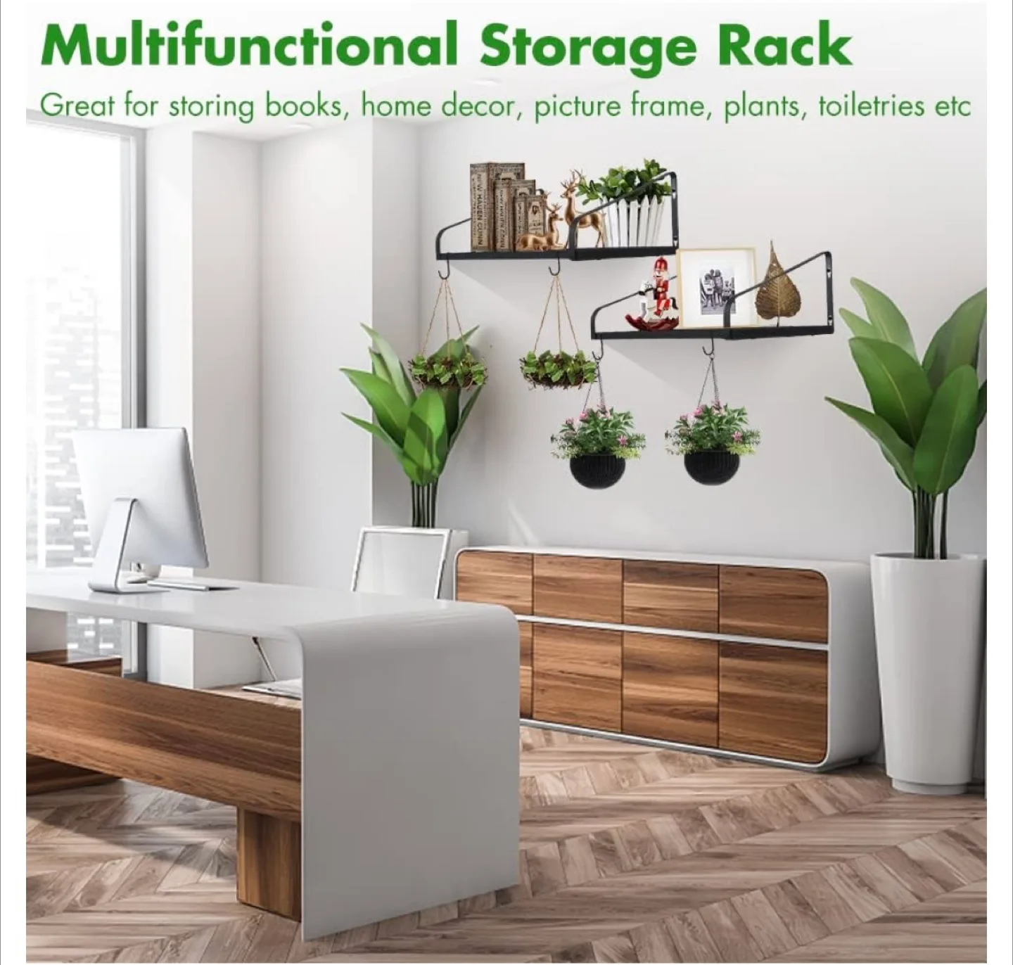 Brand New Pot Rack Wall Mounted Rack💚 image indicator(5)