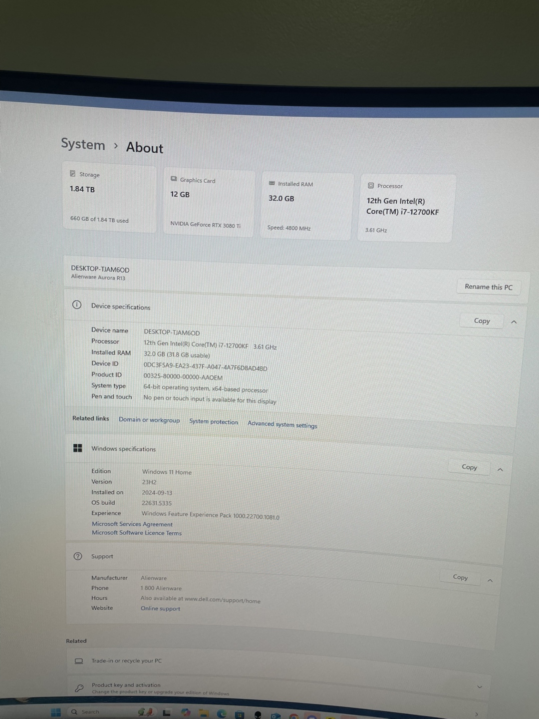 Alienware Aurora R13 Gaming PC - photo 4