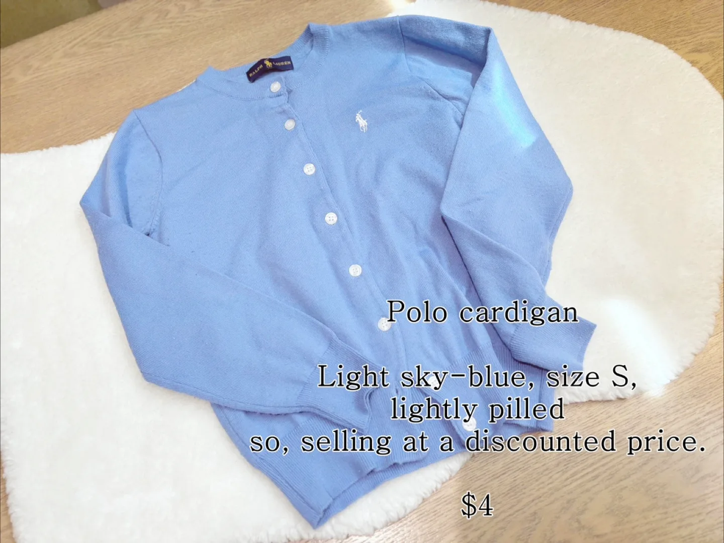 [Polo] – Light Blue Cardigan thumbnail