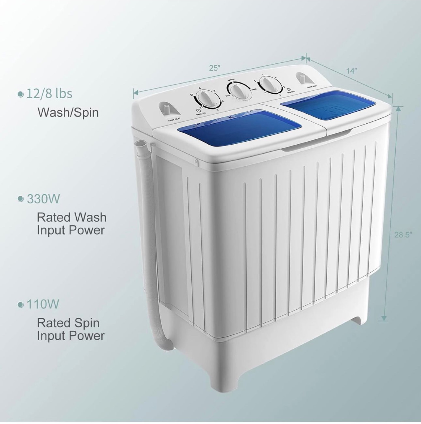 Portable Twin Tub Washing Machine - photo 2