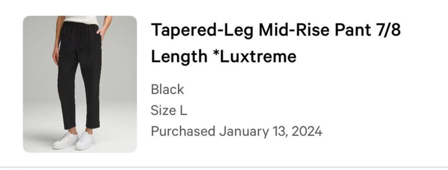 Lululemon women’s Tapered Leg Pants size L - photo 2