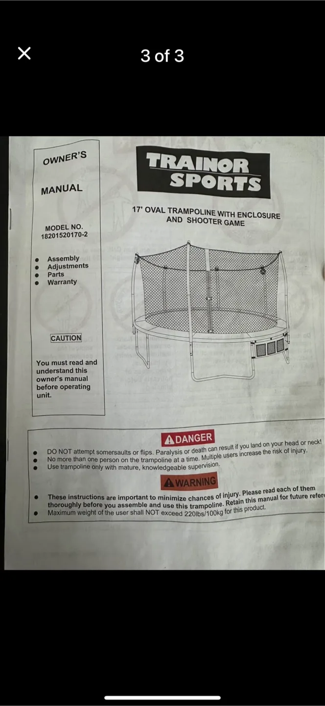 Trampoline with enclosure and balls image indicator(2)