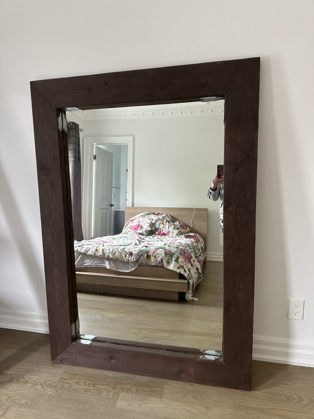 Large framed mirror