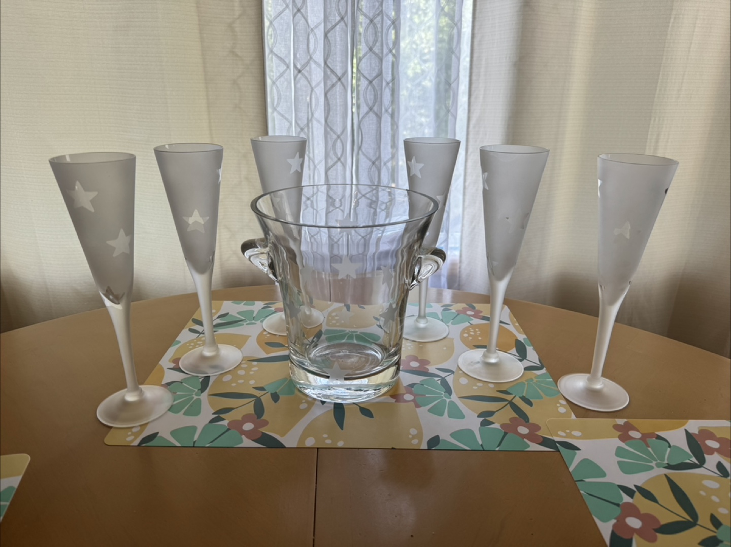 Champagne Flutes and Ice Bucket Set