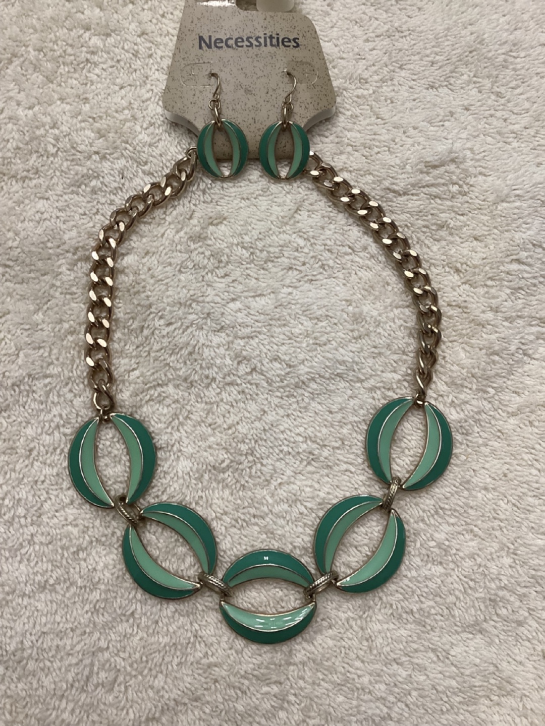 COSTUME STATEMENT NECKLACE/EARRINGS SET - photo 3