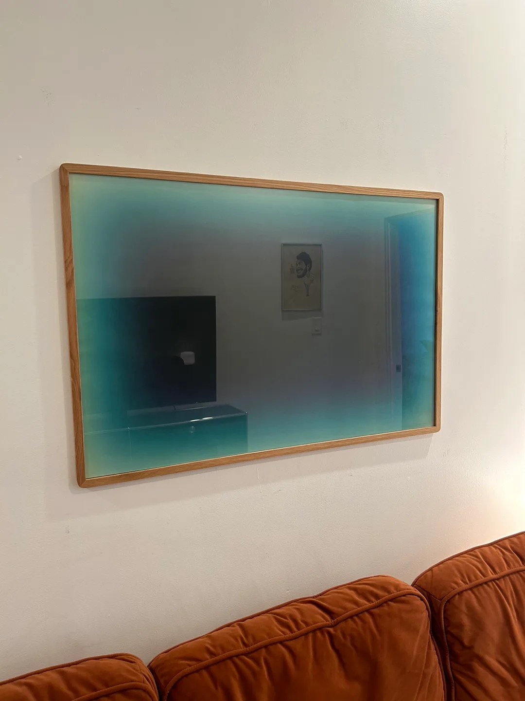 Green Blue Aura Gradient Art with frame thumbnail