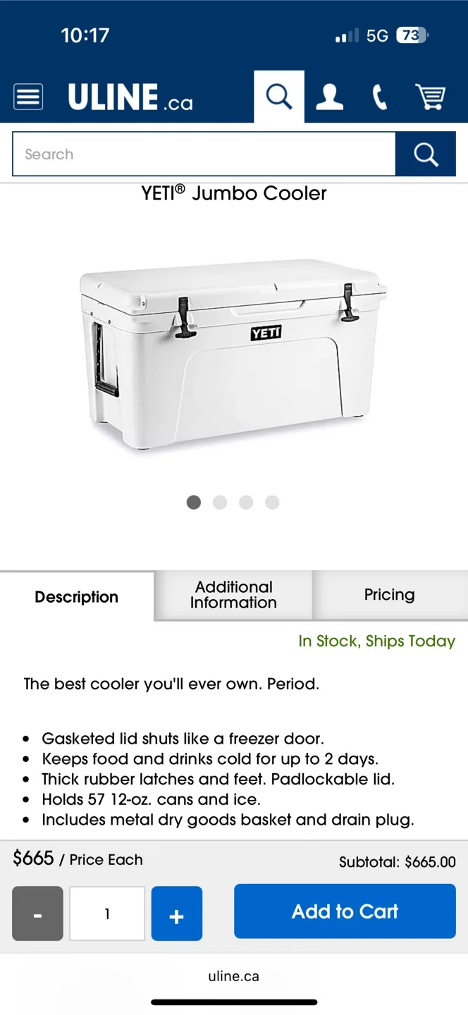 YETI Jumbo Cooler thumbnail