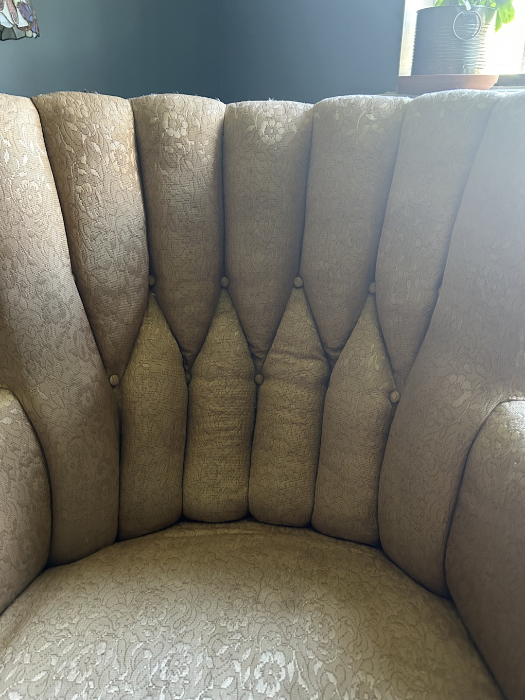 Antique Floral Upholstered Armchair - photo 3