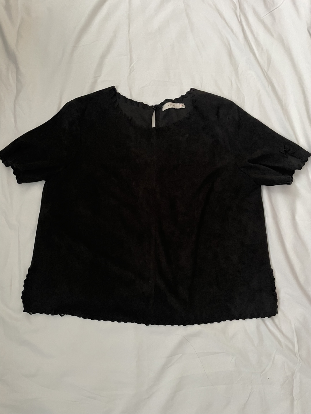 Black short-sleeve top - photo 2