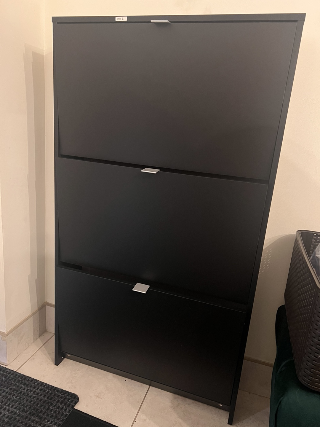 Black Shoe Cabinet