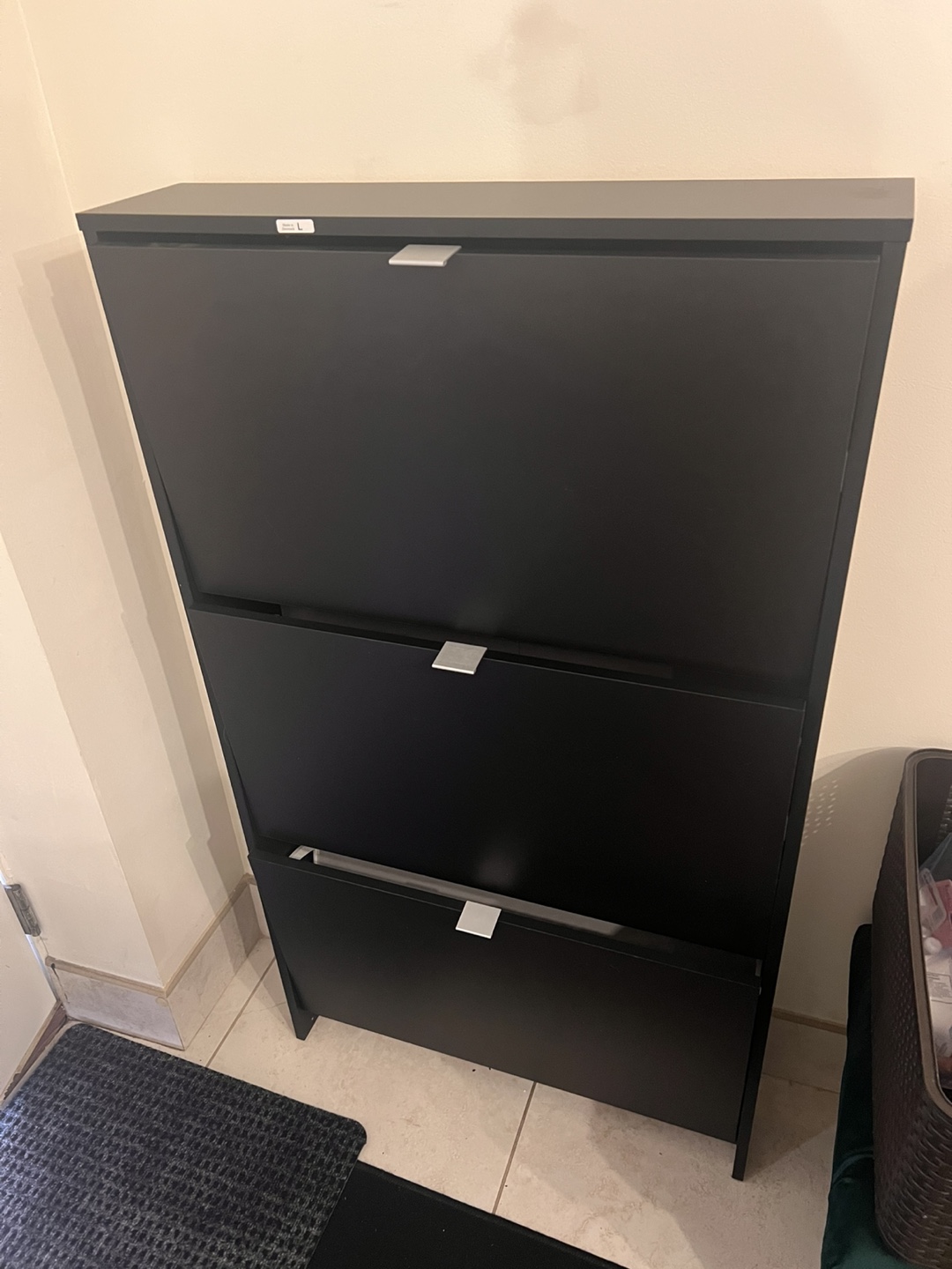 Black Shoe Cabinet - photo 2