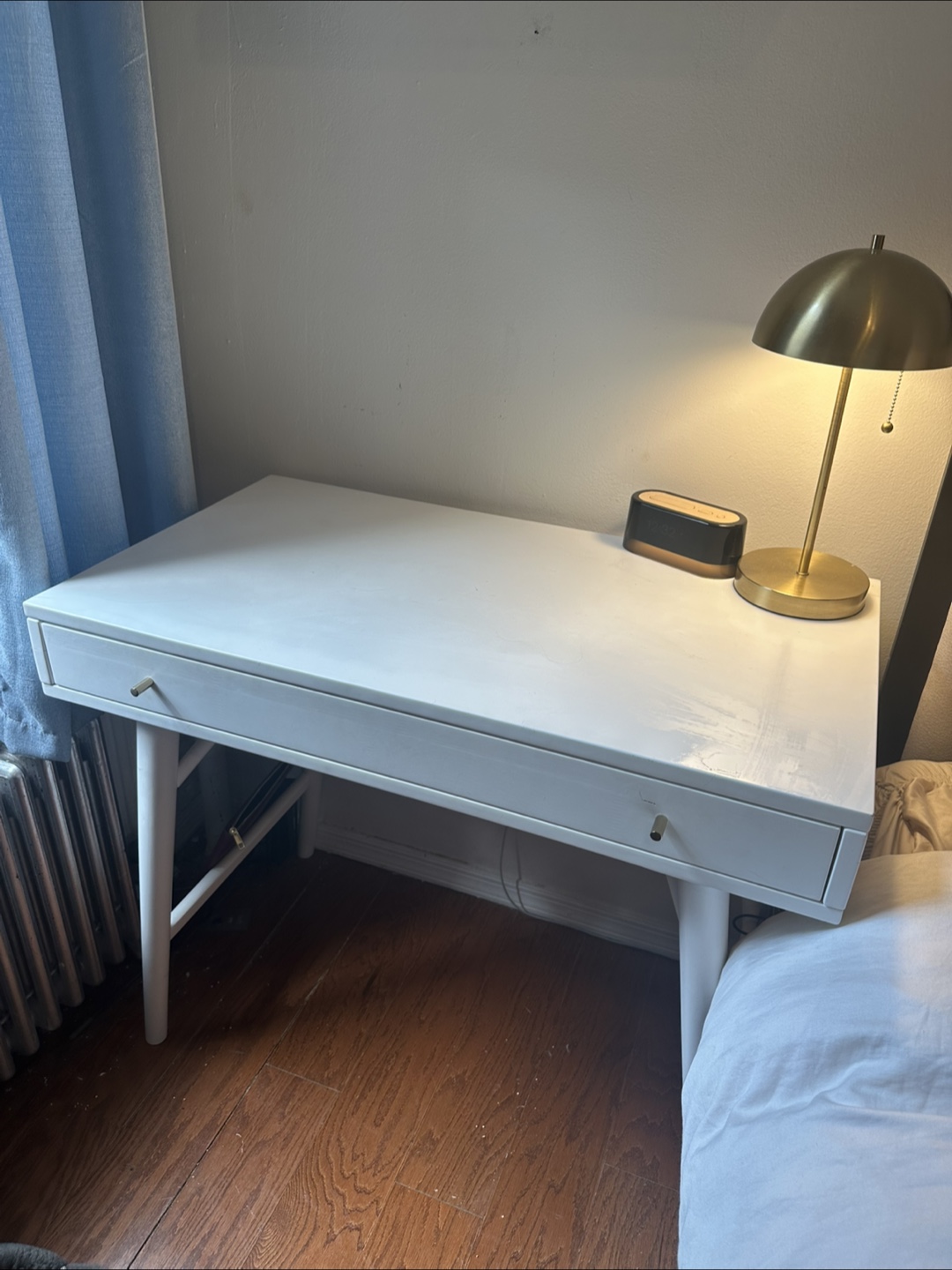 White Desk with Drawer - photo 3