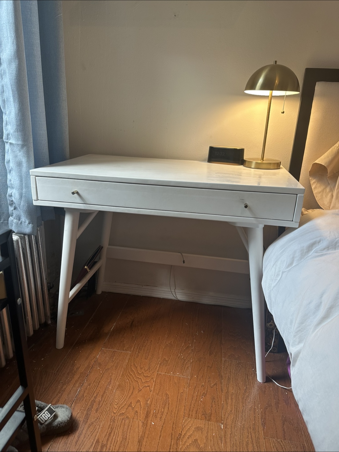 White Desk with Drawer