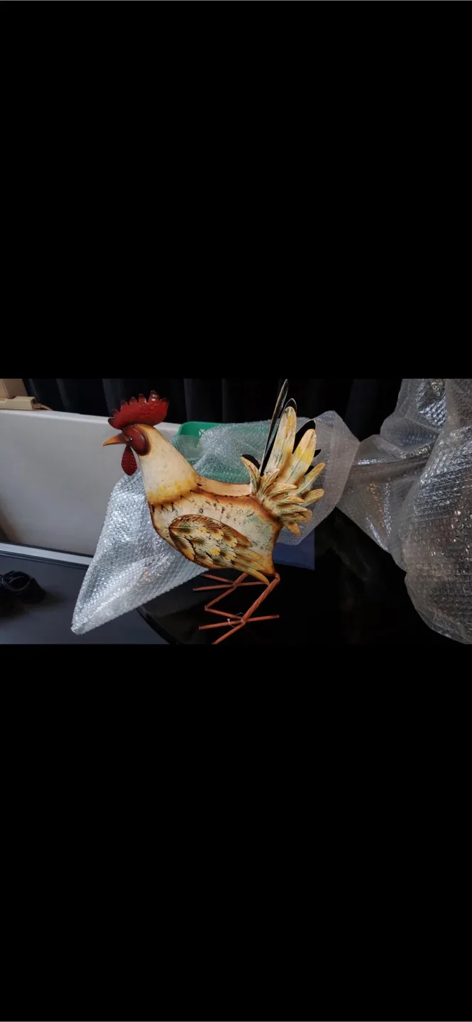 Metal Rooster & Hen image indicator(3)