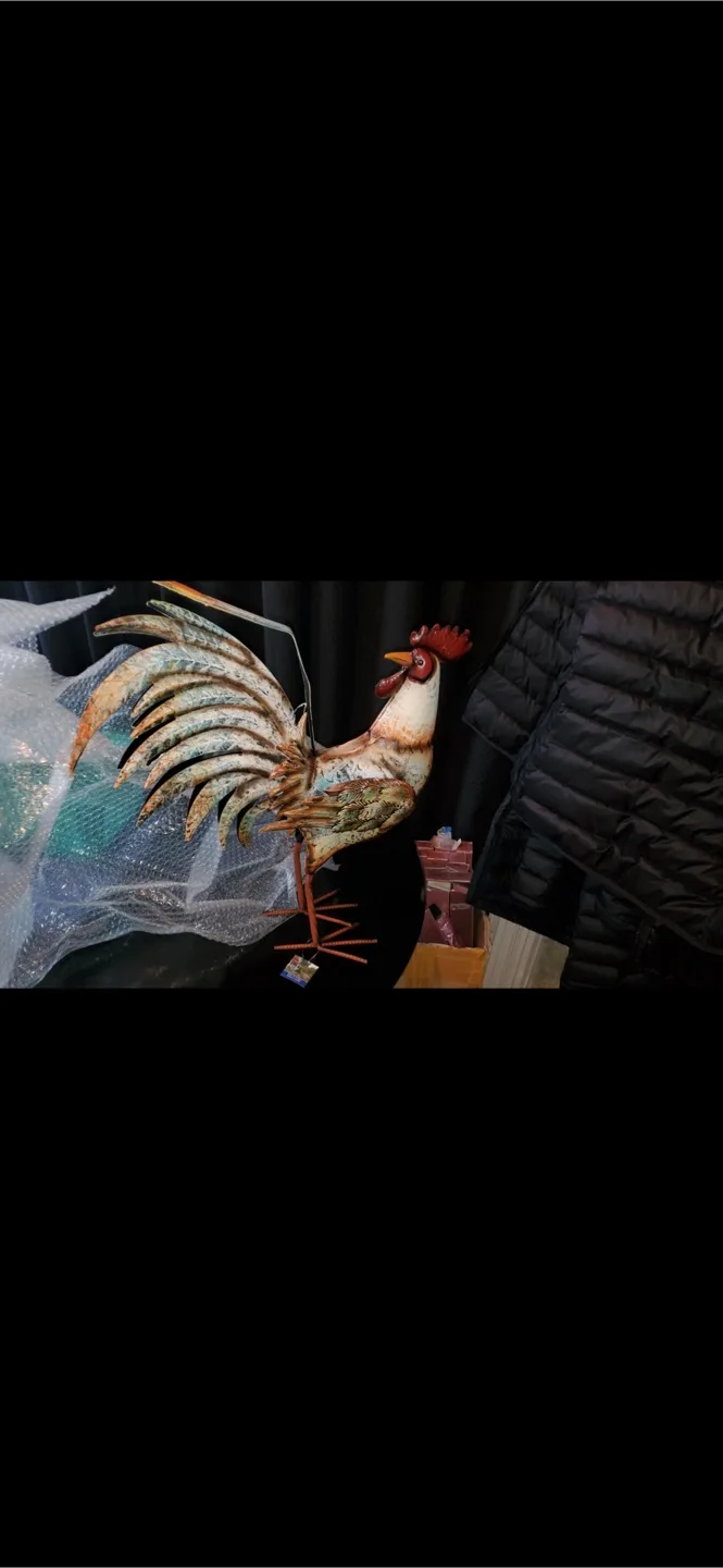 Metal Rooster & Hen image indicator(2)