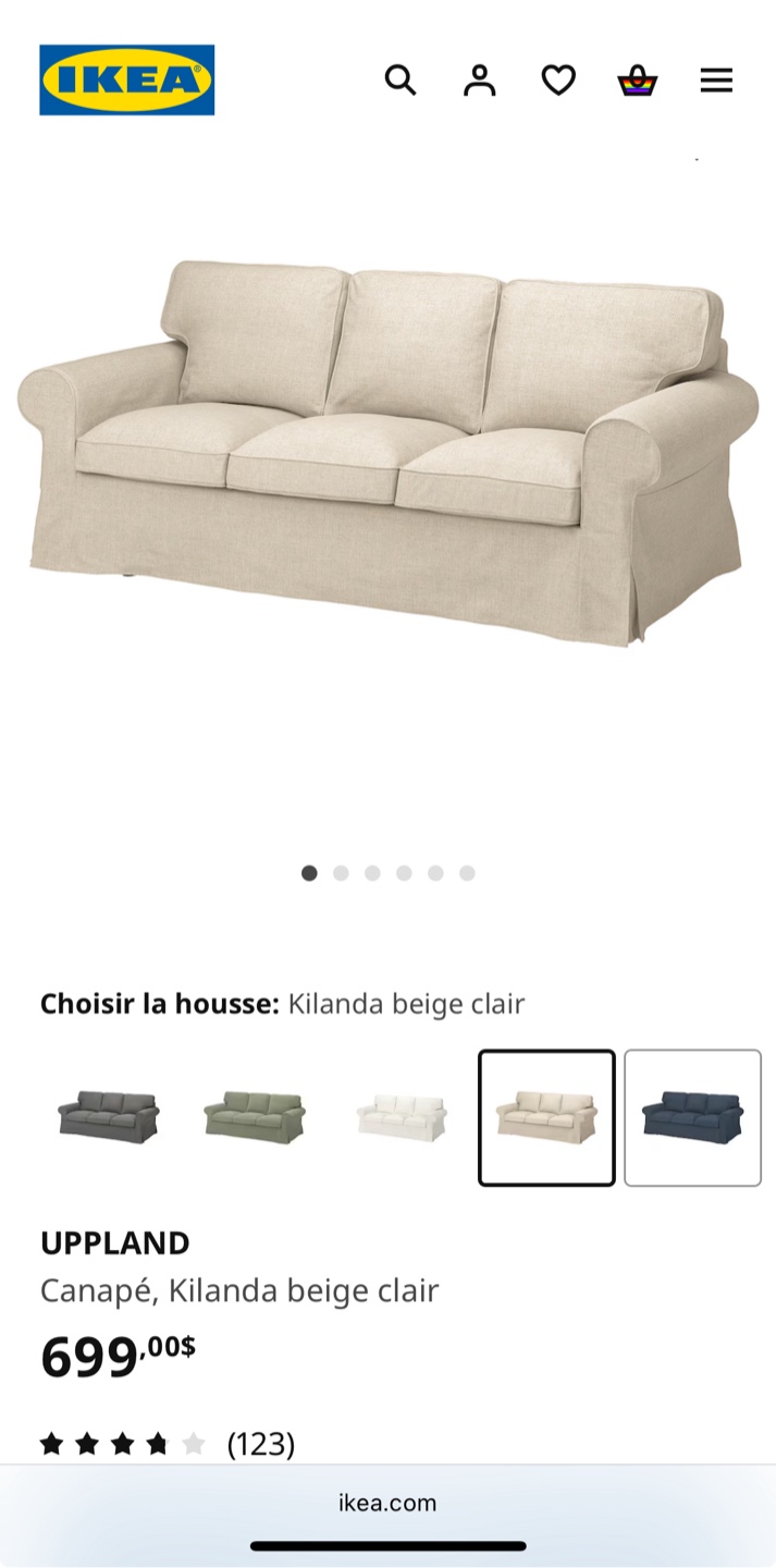 IKEA UPPLEAD Sofa with Pillows - photo 3