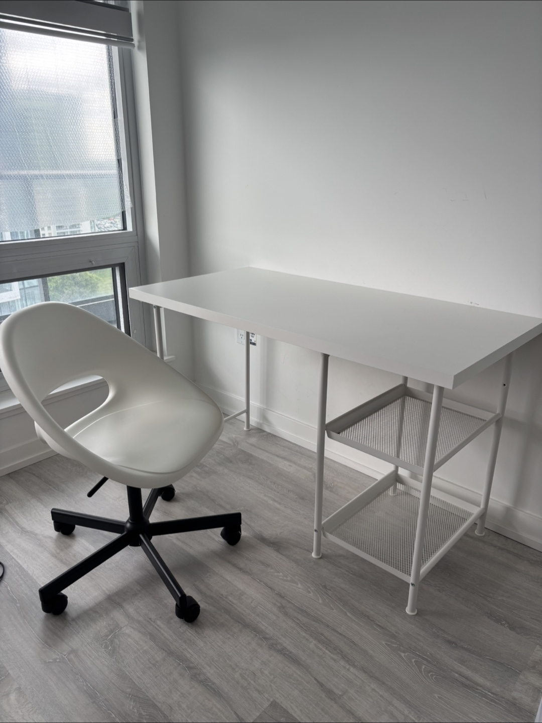 White Desk and Chair Set