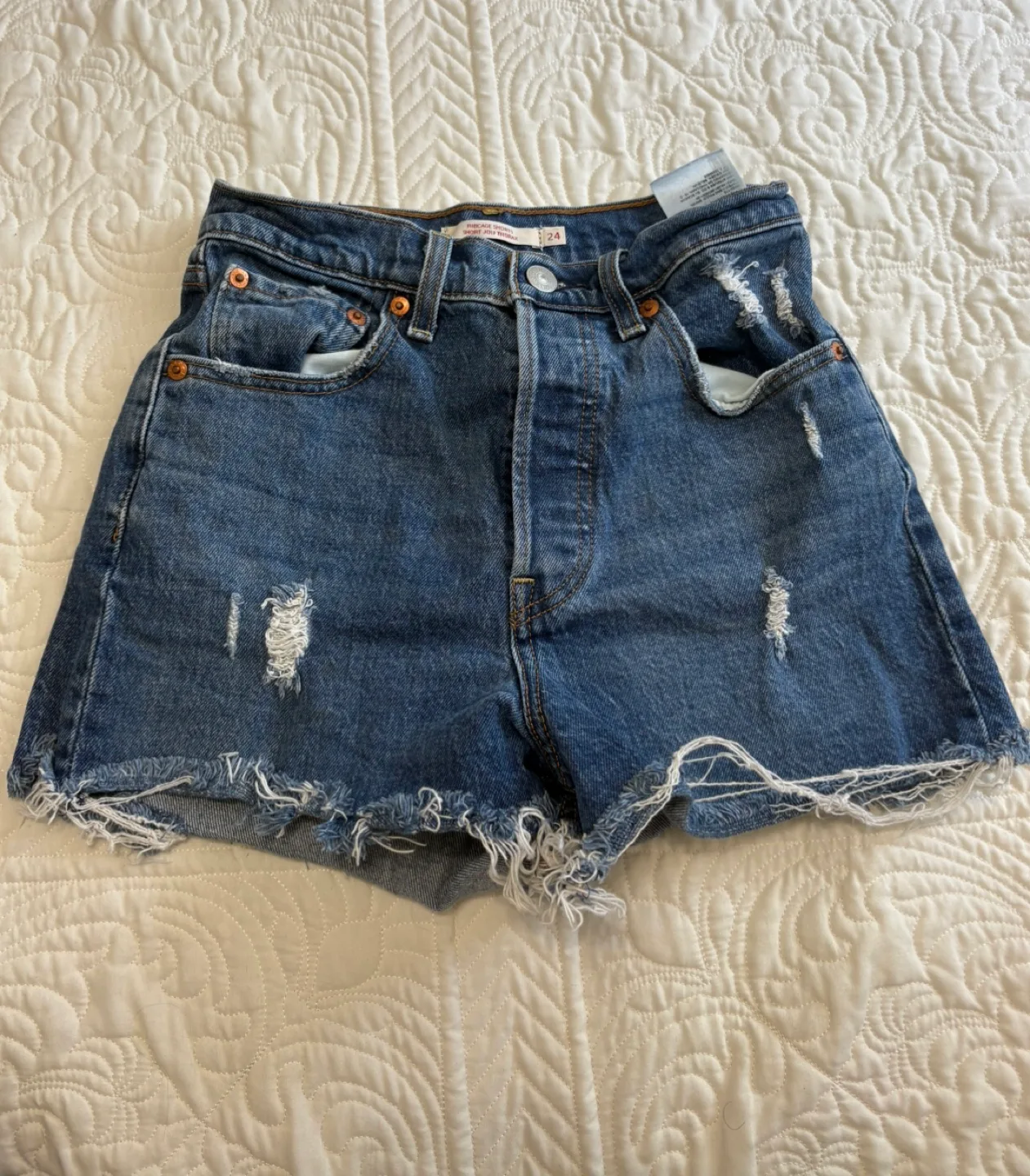 Levi's Denim Shorts - Size 24 thumbnail