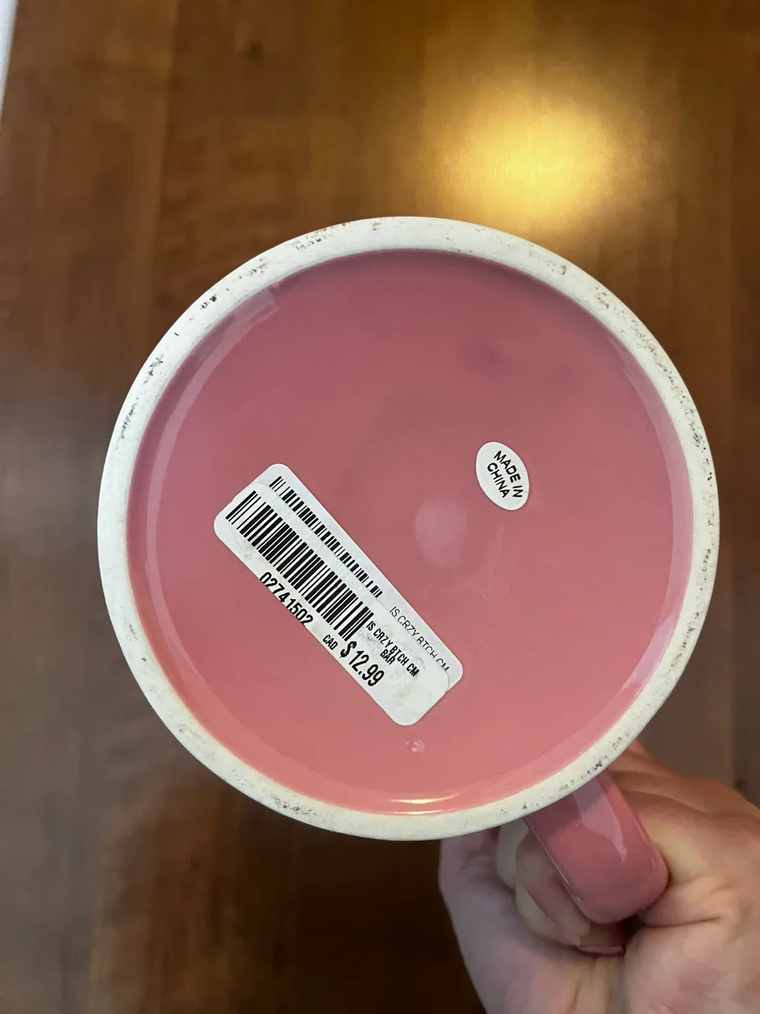 Pink 'One Crazy Bitch' Mug image indicator(2)