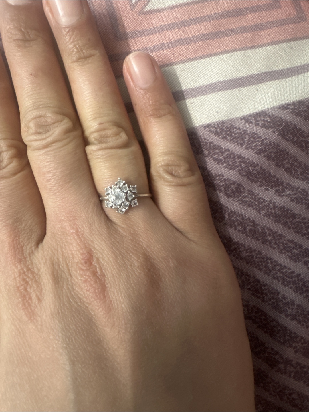 Silver Diamond Ring - photo 3