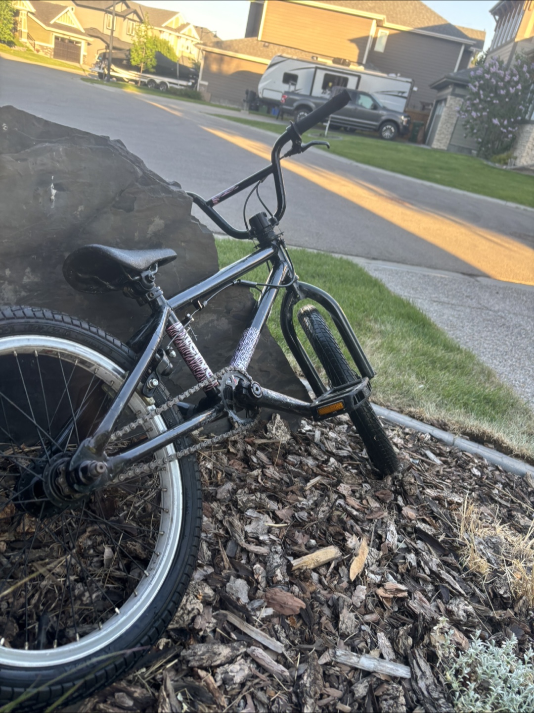 Black BMX Bike with White Rims - photo 3