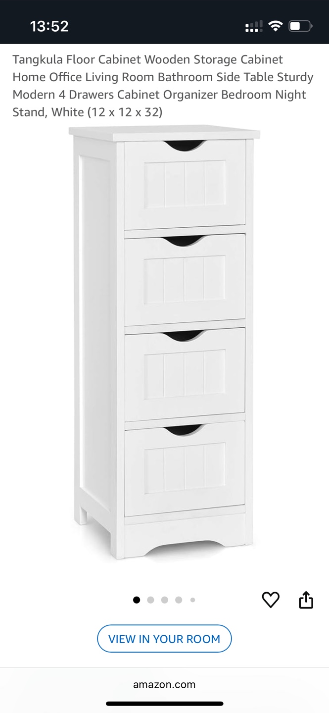 White Wooden Storage Drawers - photo 2