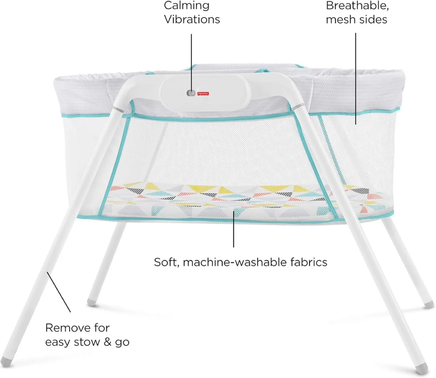 Fisher-Price Soothing Bassinet + free scented candle image indicator(4)