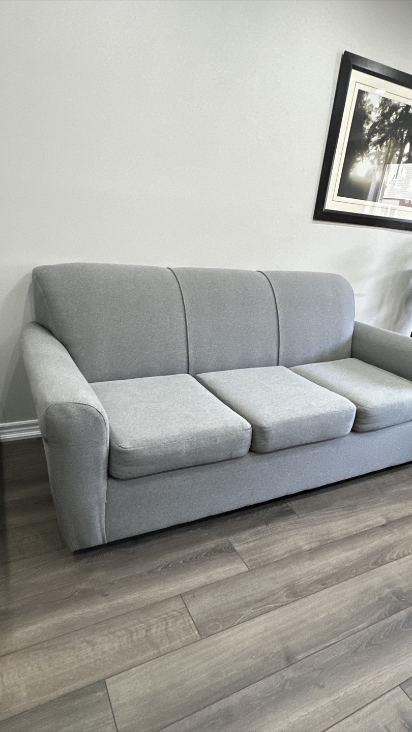 Grey Fabric Couch (3 seat sofa) - photo 4
