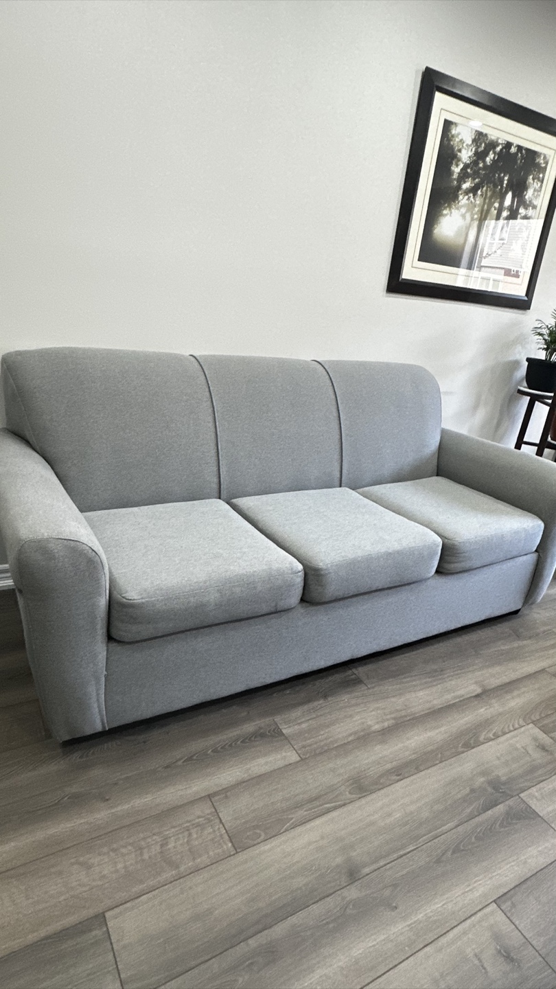 Grey Fabric Couch (3 seat sofa)